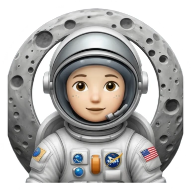 astronaut floating in the moon  sticker