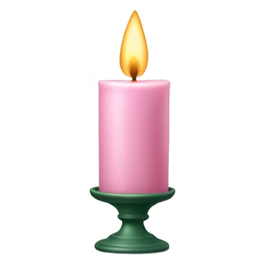 Light pink Christmas candle sticker