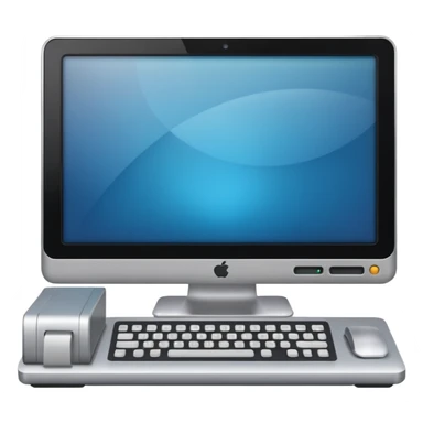 computer with computer unit sticker