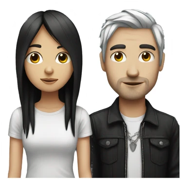 Man with emo girl sticker