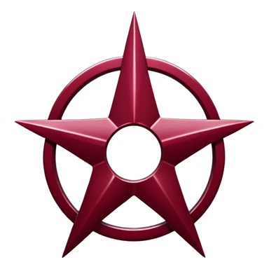 Burgundy Mercedes logo sticker