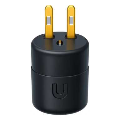 black electric plug sticker