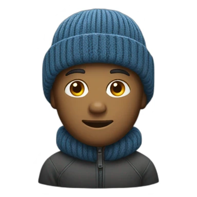 man with a knit cap sticker