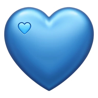 blue heart with a metallic finish sticker