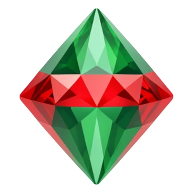 generate a green and a red diamond geometrical form sticker