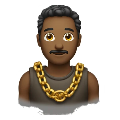HOMBRE MESTIZO CON CADENA DORADA  sticker