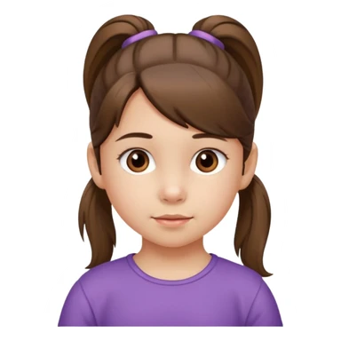 una chica pequeña con una cola de caballo de 4 años sticker