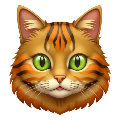 Tabby cat with yellow green eyes sticker