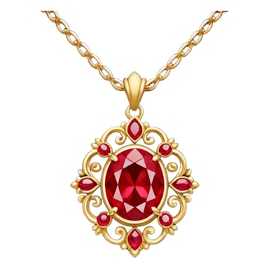 Necklace red sticker