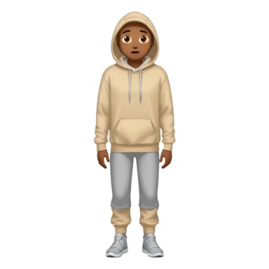 guy standing in a hodie and talking, full body with legs sticker