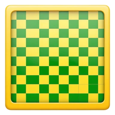 Green and yellow checkerboard square sticker