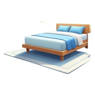 sparkling clean room with a made bed, neat shelves, and sunlight through the window sticker