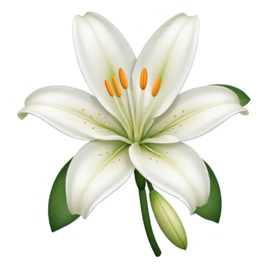 Lily flower sticker