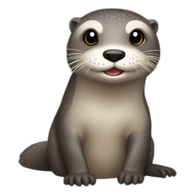 loutre avec argent sticker