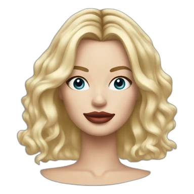 margot robbie with blonde hair sticker