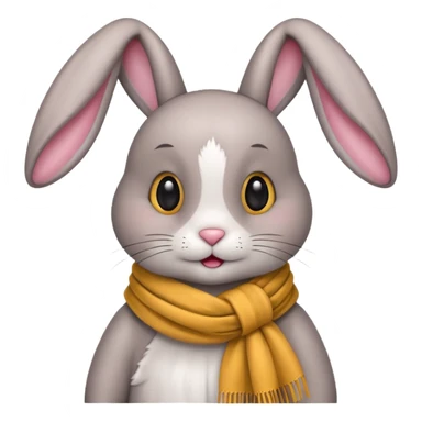 bunny with scarf sticker