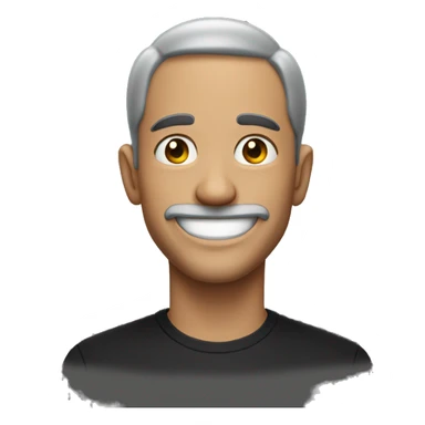 smiling man in black shirt no background from head to waste sticker