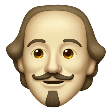 William Shakespeare and theater mask  sticker