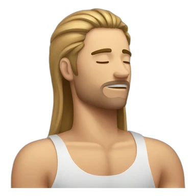 relax shoulder pain behind long-hair sticker