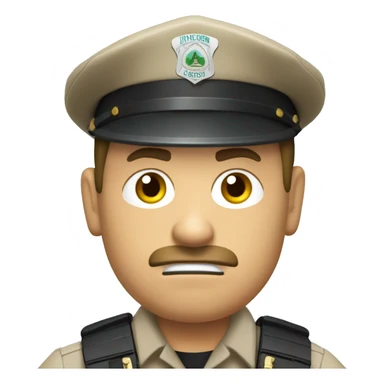 Game warden looking serious and mad with drown controller in hand sticker