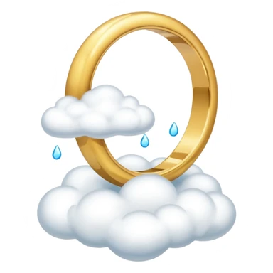 wedding ring on a cloud sticker