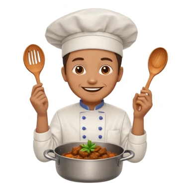 chef cook rendang sticker