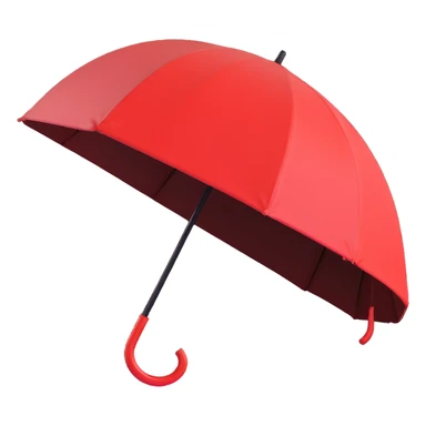 red umbrella with curved handle sticker