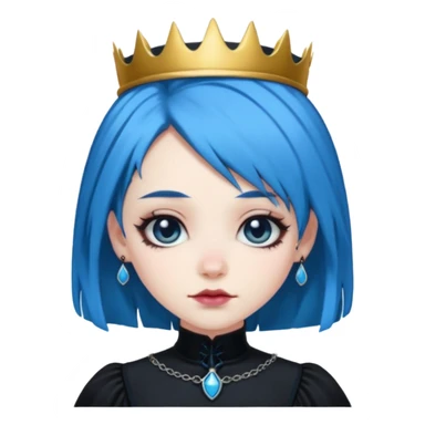blue haired goth princes sticker