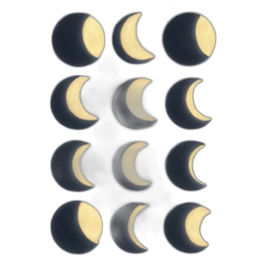moon phases progression sticker