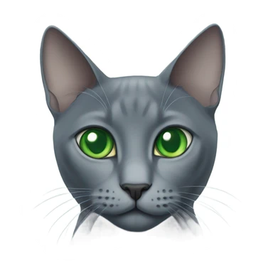 Russian blue cat green eyes sticker