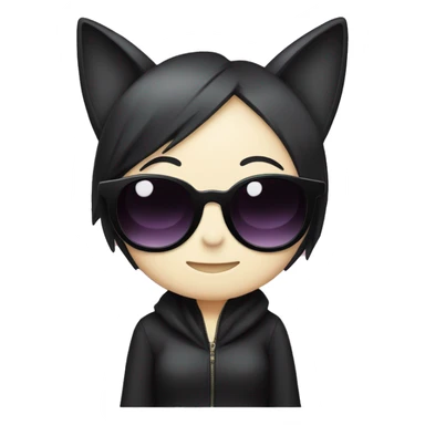 kuromi with sunglasses sticker