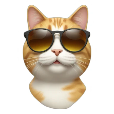 Cat with sunglasses in thé Space  sticker