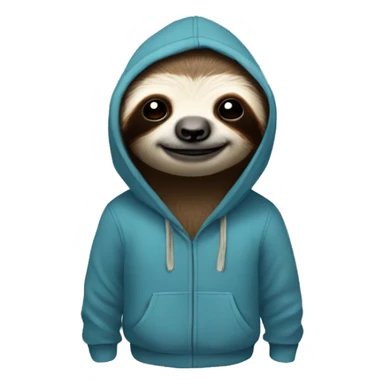 Sloth in hoodie sticker