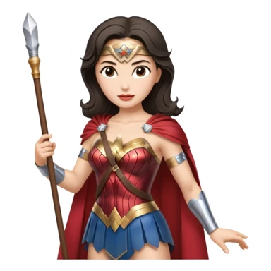 Wonder Woman holding white orchestra conductor’s baton sticker