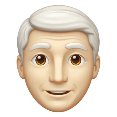 Marble style statue of man face happy sticker