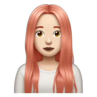 Billie eilish red hair sticker