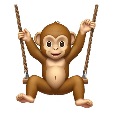 Monkey on a swing sticker