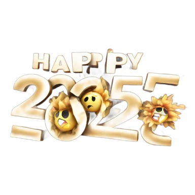 Fireworks with this text : happy New year 2025 sticker