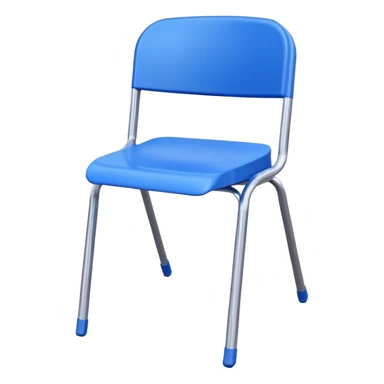 fast blue school plastic chair sticker