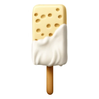 rectangular vanilla ice cream bar on a stick sticker