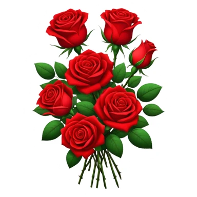 red roses flower bouquet  sticker