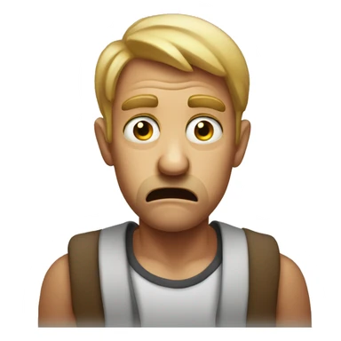 Disgusted scared emoji sticker