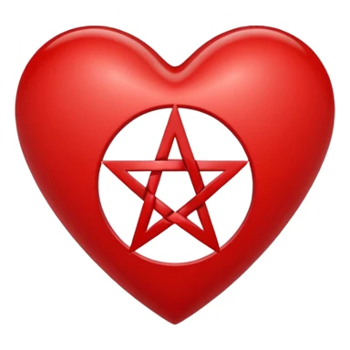 heart with a pentagram  sticker