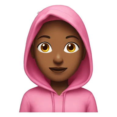 A girl wearing pink hoodie  sticker