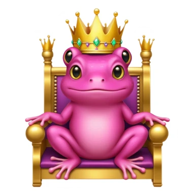 pink frog in royal outfit sticker
