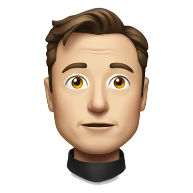 Elon Musk with a neutral expression sticker