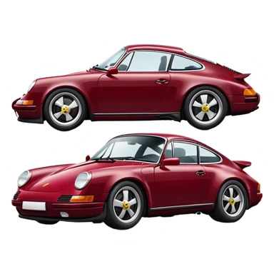 Wine red porsche sticker