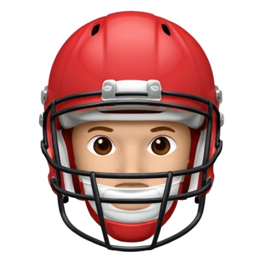 College football player helmet in light red color sticker