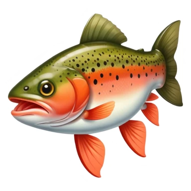 Truite qui gobe un insecte sticker