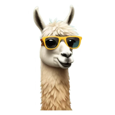 Llama with sunglasses  sticker